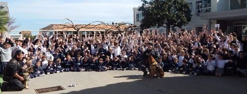 THE CANINE UNIT FROM THE LOCAL VILA-REAL POLICE VISITS BSV