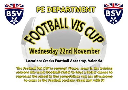 FOOTBALL VIS CUP: Próximo miércoles, 22 de noviembre en Valencia